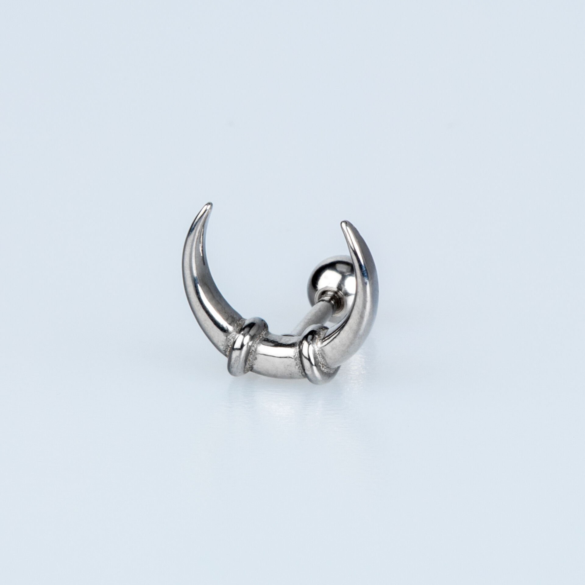 Steel Earring Gothic Moon - Single