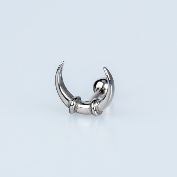 Steel Earring Gothic Moon - Single