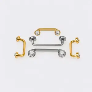Toptan Titanyum Dermal Surface Piercing 3mm Taş Beyaz 12mm