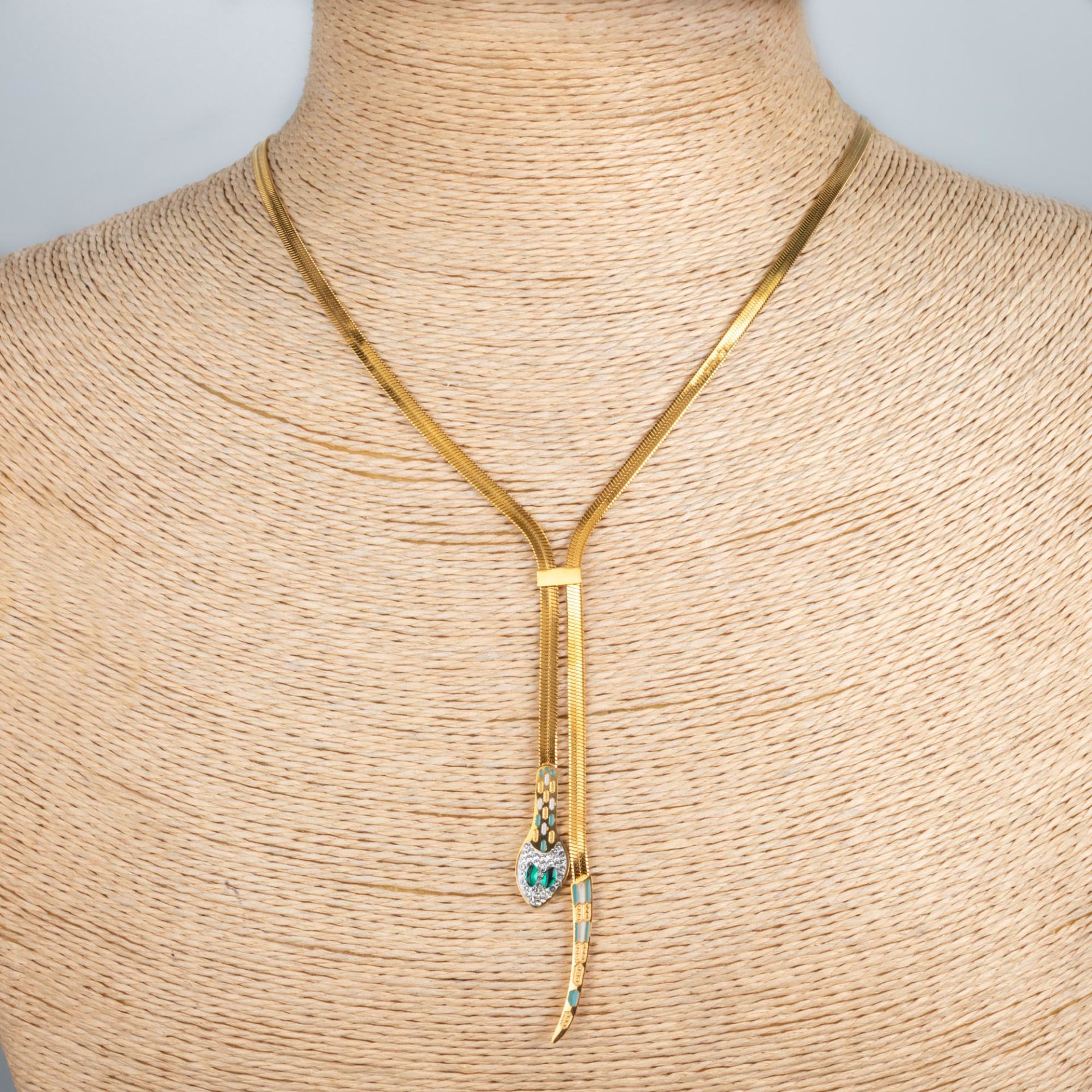 Steel Italian Chain Necklace Snake