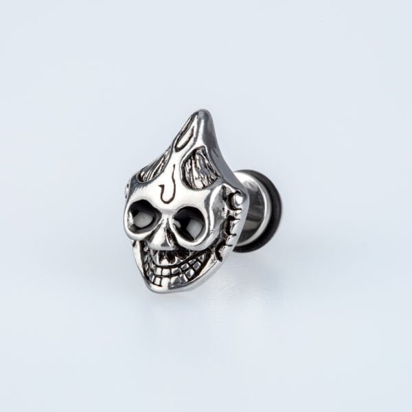 Steel Earring Skull - Single