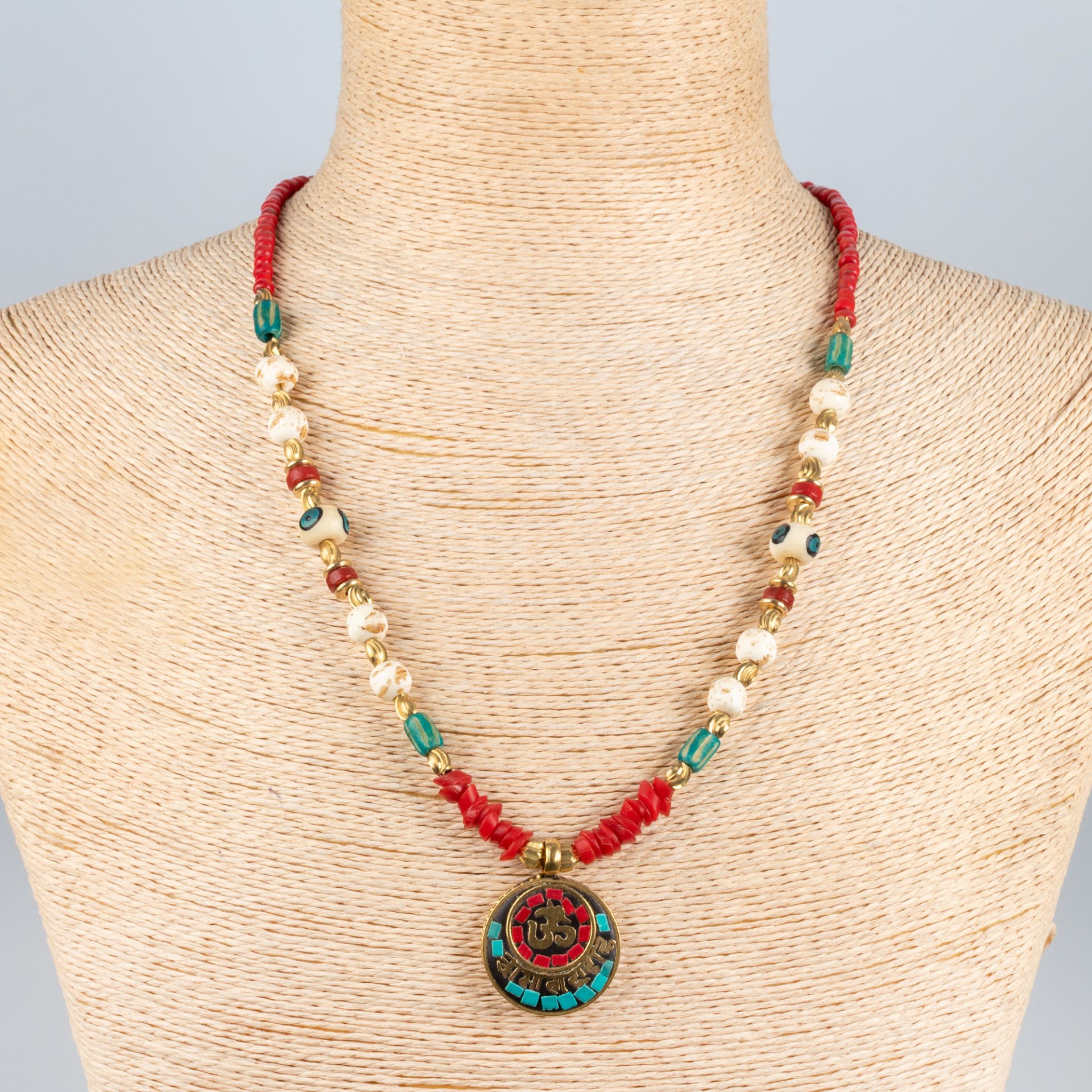 Etnik Doğal Taş Kolye Uzun