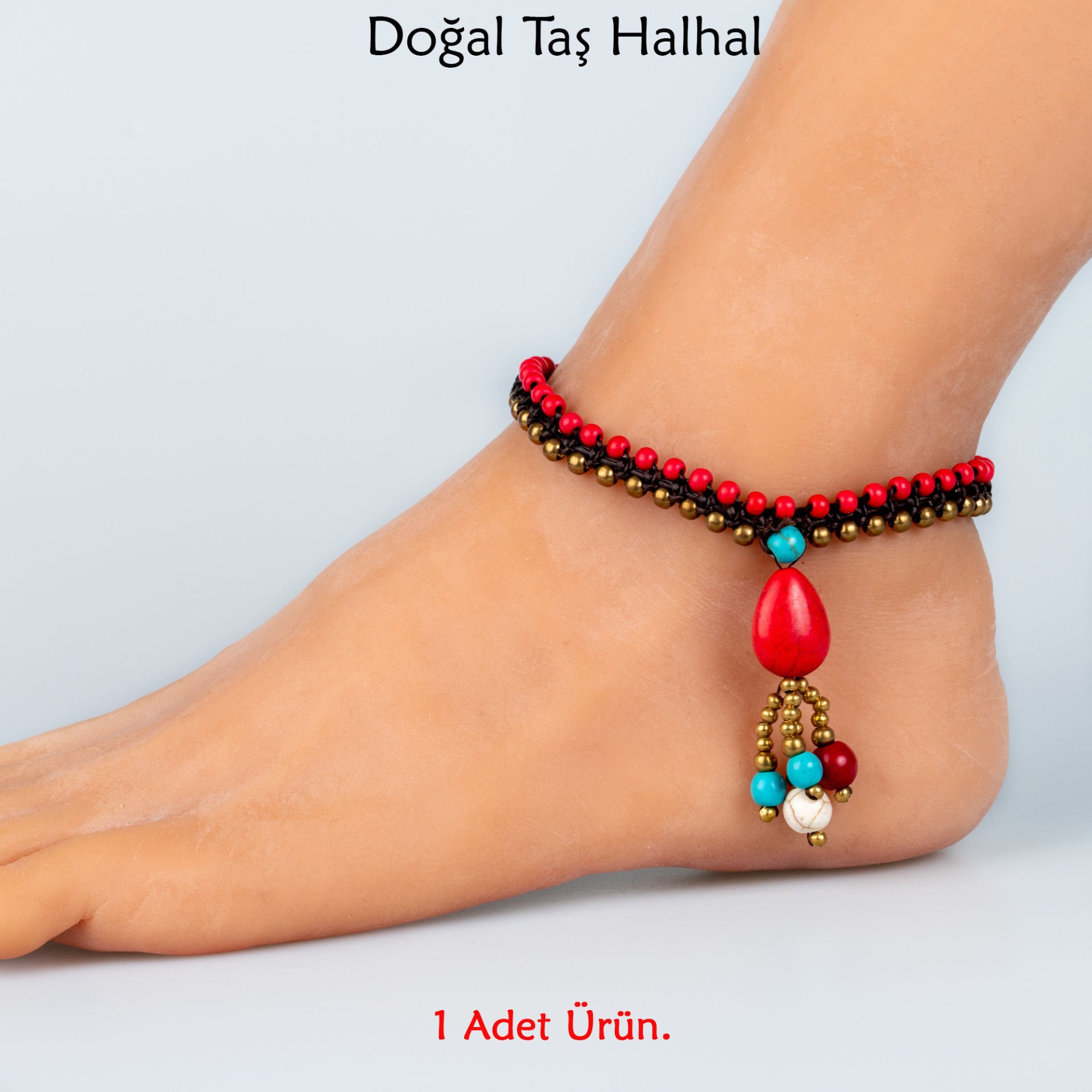 Doğal Taş  Halhal- 4 Renk Seçeneği