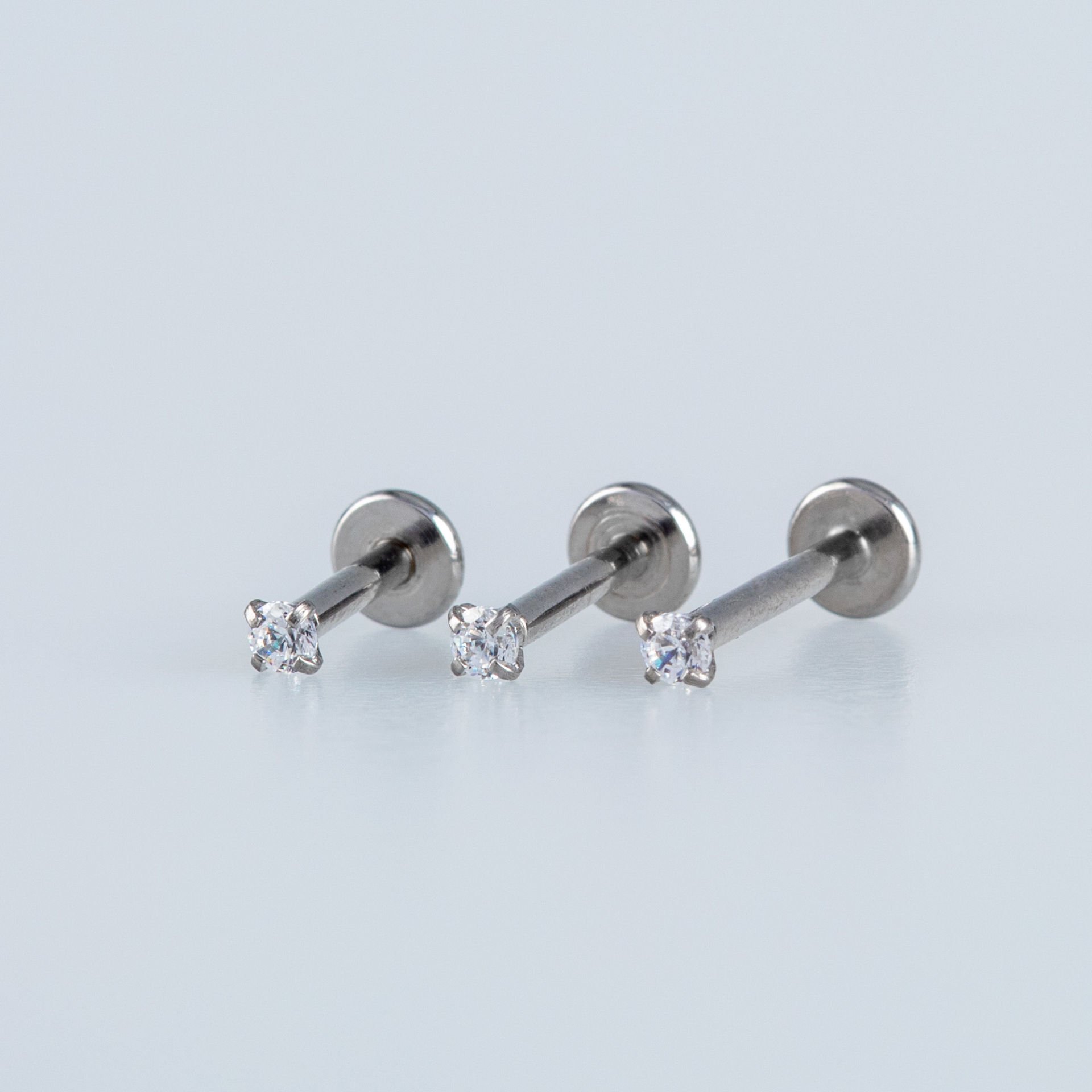 Piercing Labret 2mm Yuvarlak Taş