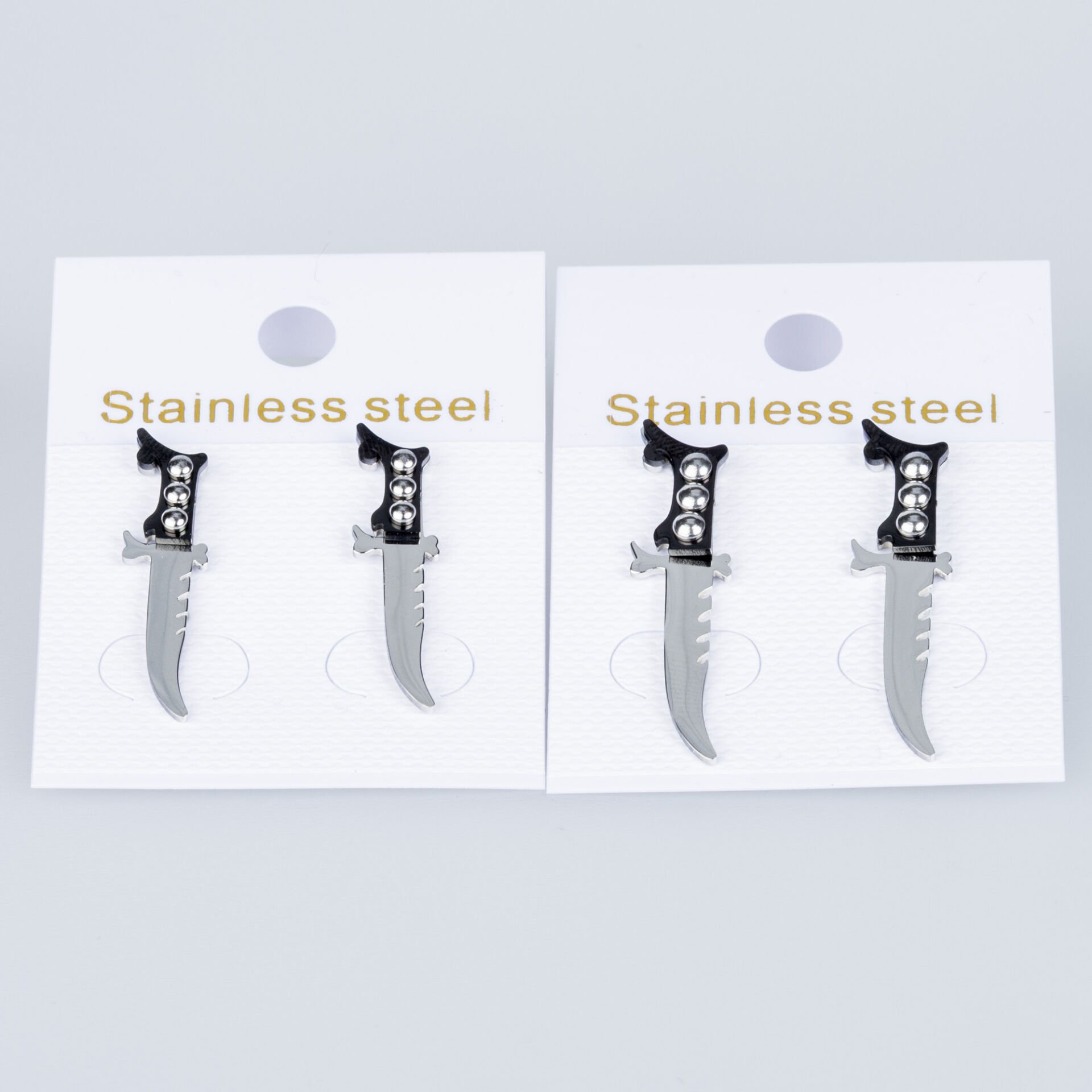Steel Earring Knife Pair
