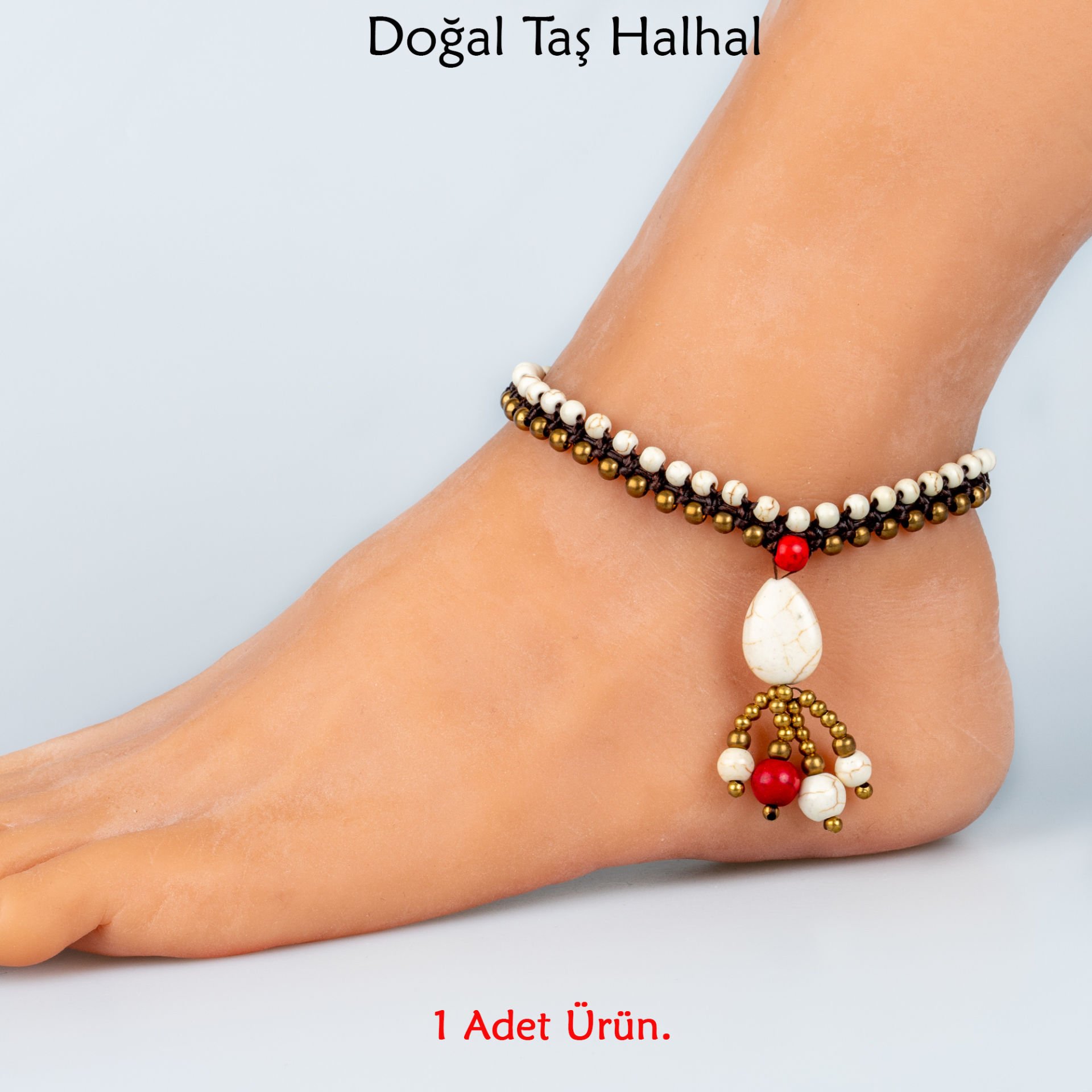 Doğal Taş  Halhal- 4 Renk Seçeneği Renk 1