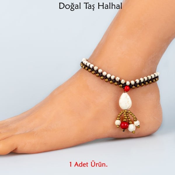 Doğal Taş  Halhal- 4 Renk Seçeneği Renk 1