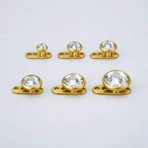 Toptan Piercing G23 Titanyum Dermal 3mm Taş