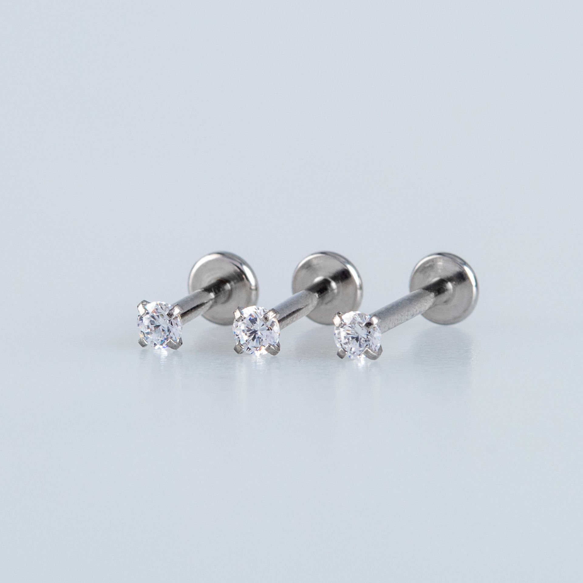 Piercing Labret 2.5mm Yuvarlak  Taş