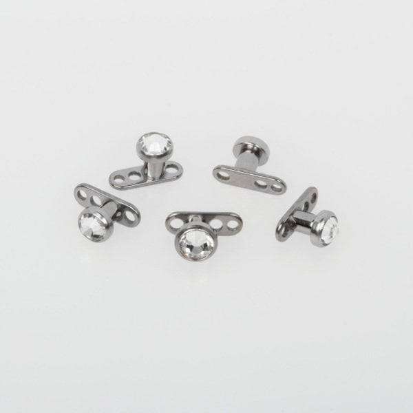 Piercing Titanyum Dermal 3.5mm Taş