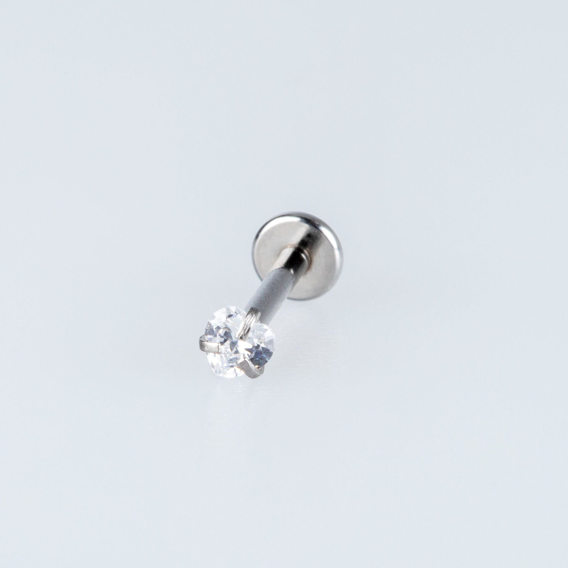 Piercing Labret 3mm Kalp Taş
