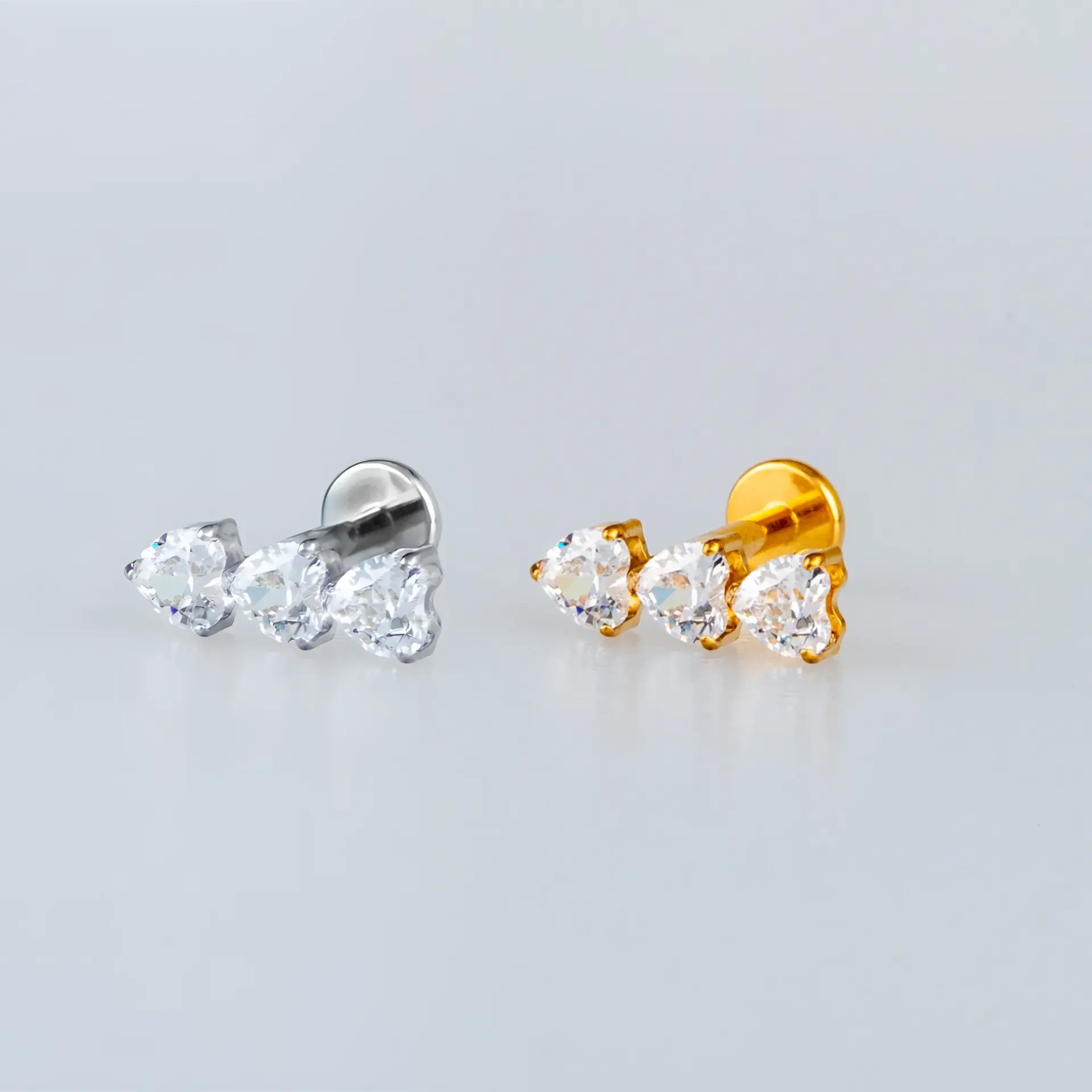 Piercing Titanyum Tragus Kalp Sarı