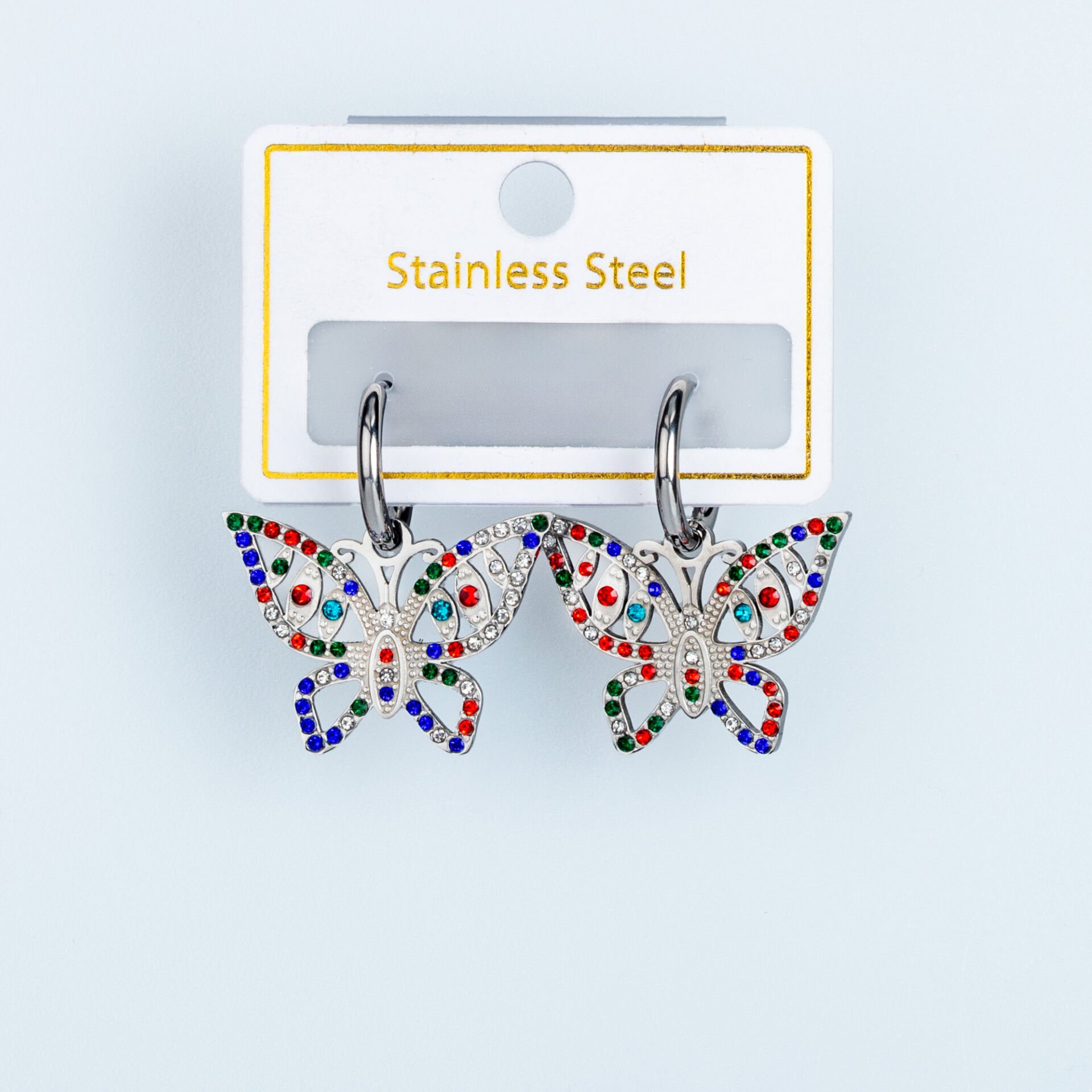 Çelik Küpe Kelebek - 1  Çift