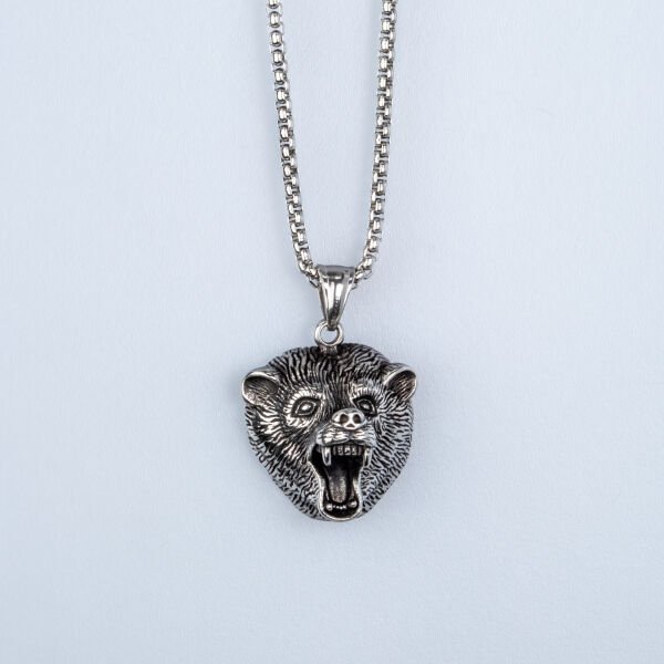 Steel Necklace Bear