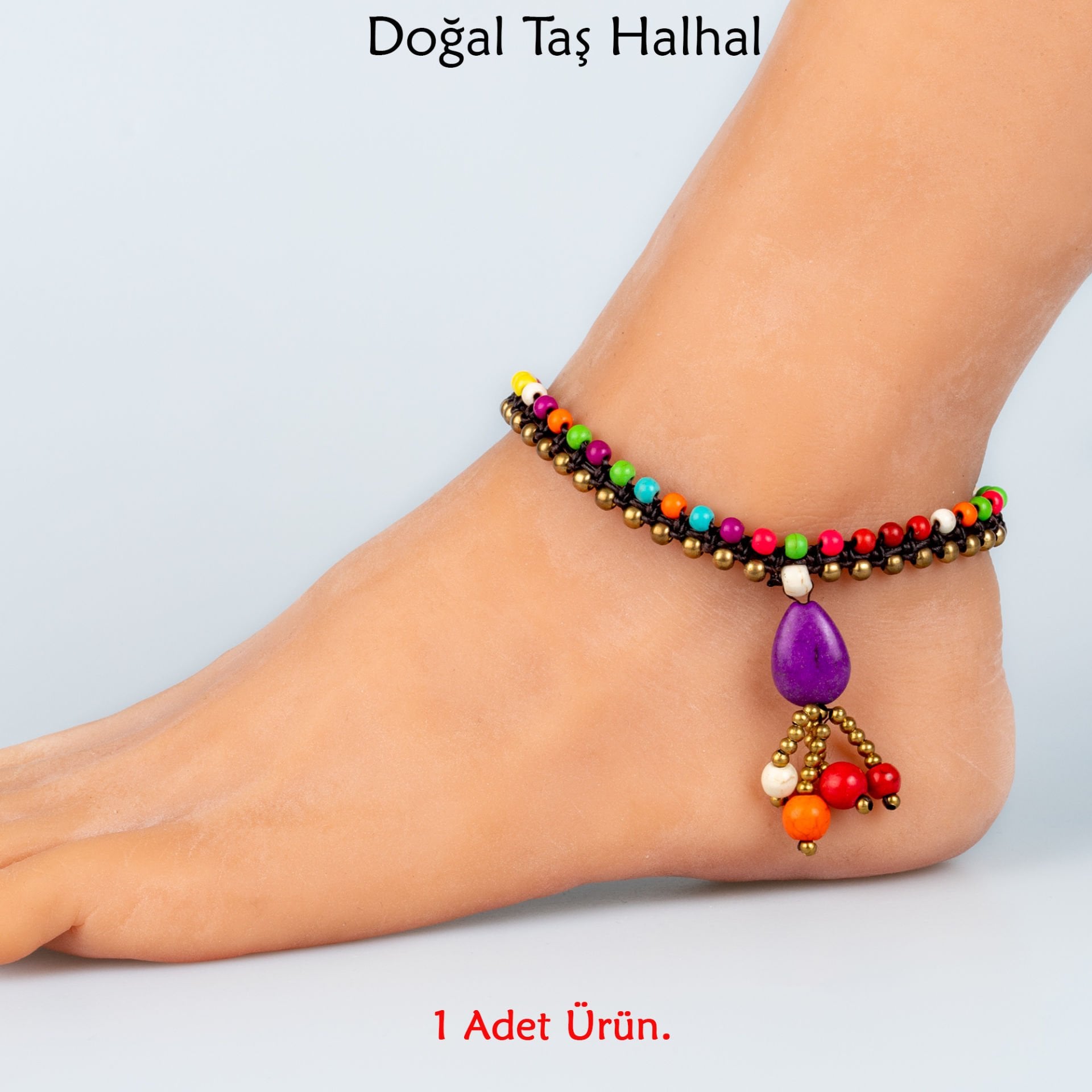 Doğal Taş  Halhal- 4 Renk Seçeneği Renk 4