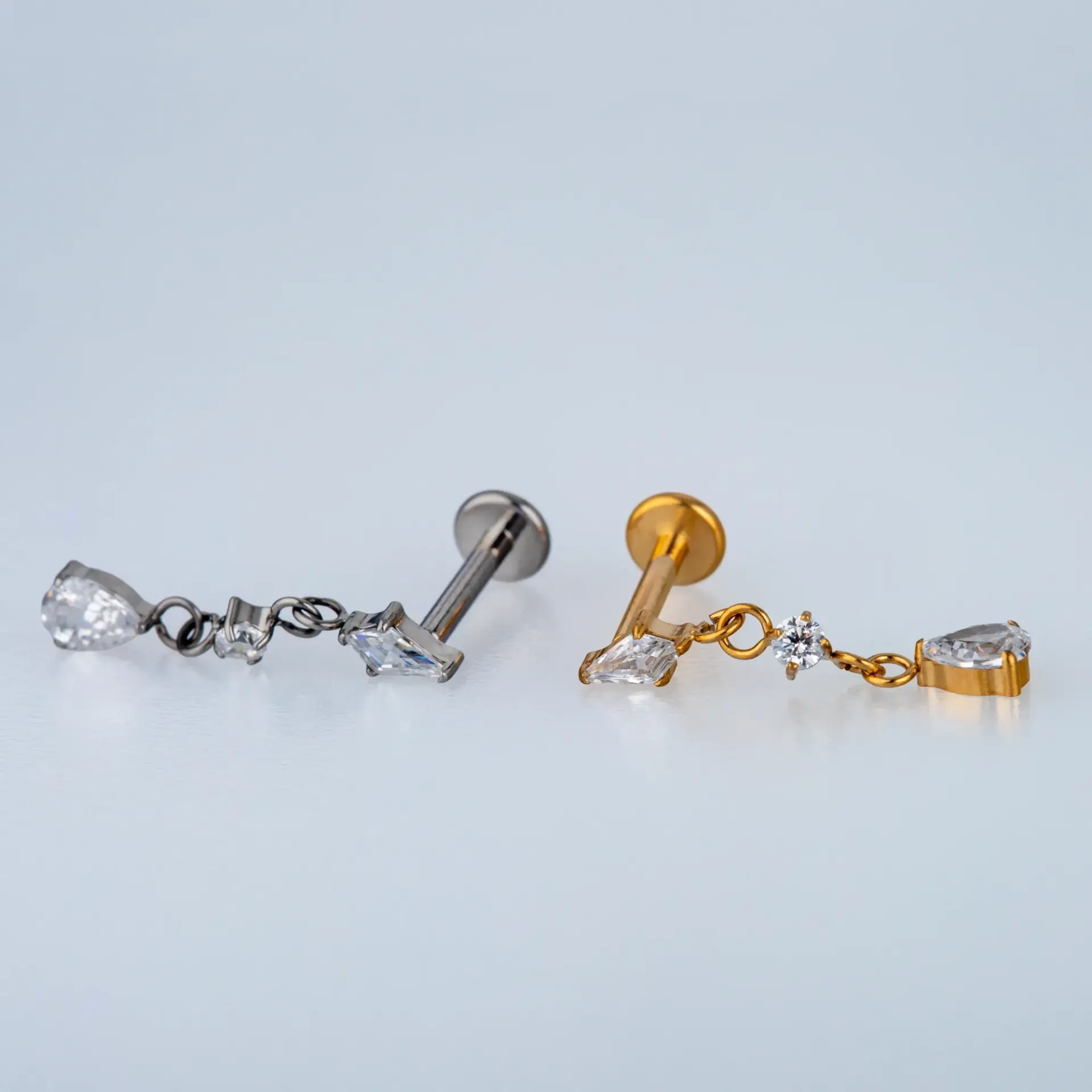 Piercing G23 Titanyum Tragus Helix Sarı 8mm