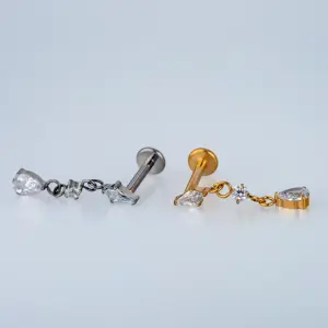 Piercing G23 Titanyum Tragus Helix Sarı 8mm