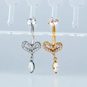 Toptan Piercing 316L Cerrahi Çelik Taşlı Çiçek Göbek Vos Etnik Takı Beyaz