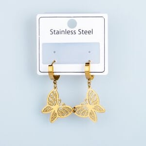 Çelik Küpe Kelebek - 1  Çift