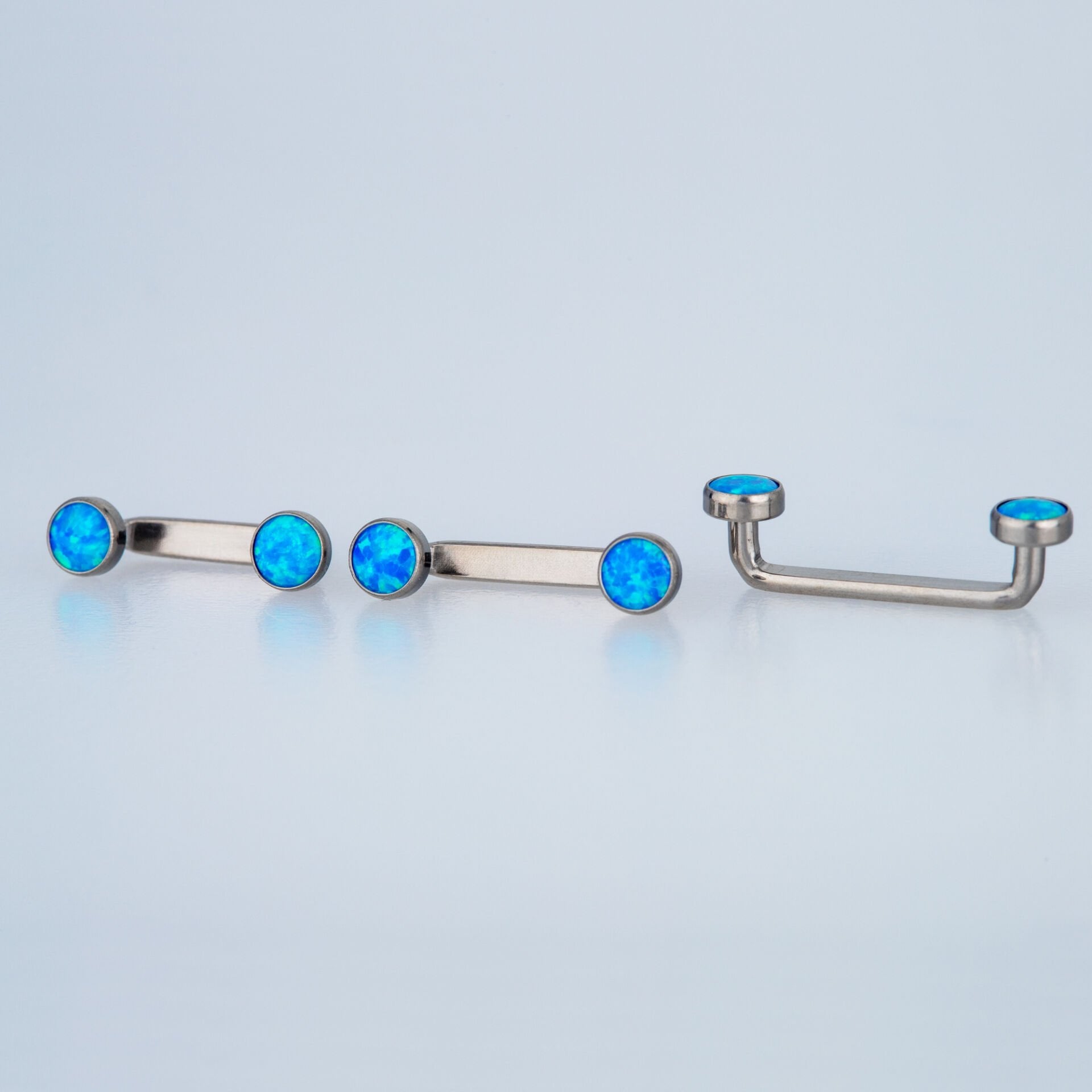 Piercing Titanyum Micro Dermal Opal 4mm taş Bar Boyu: 10mm