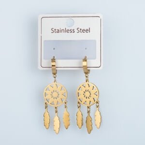 Çelik Küpe Dreamcatcher - 1  Çift