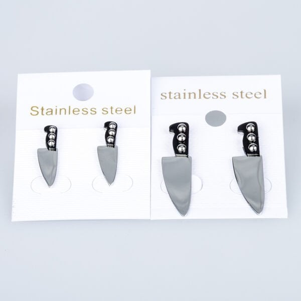 Steel Earring Knife Pair