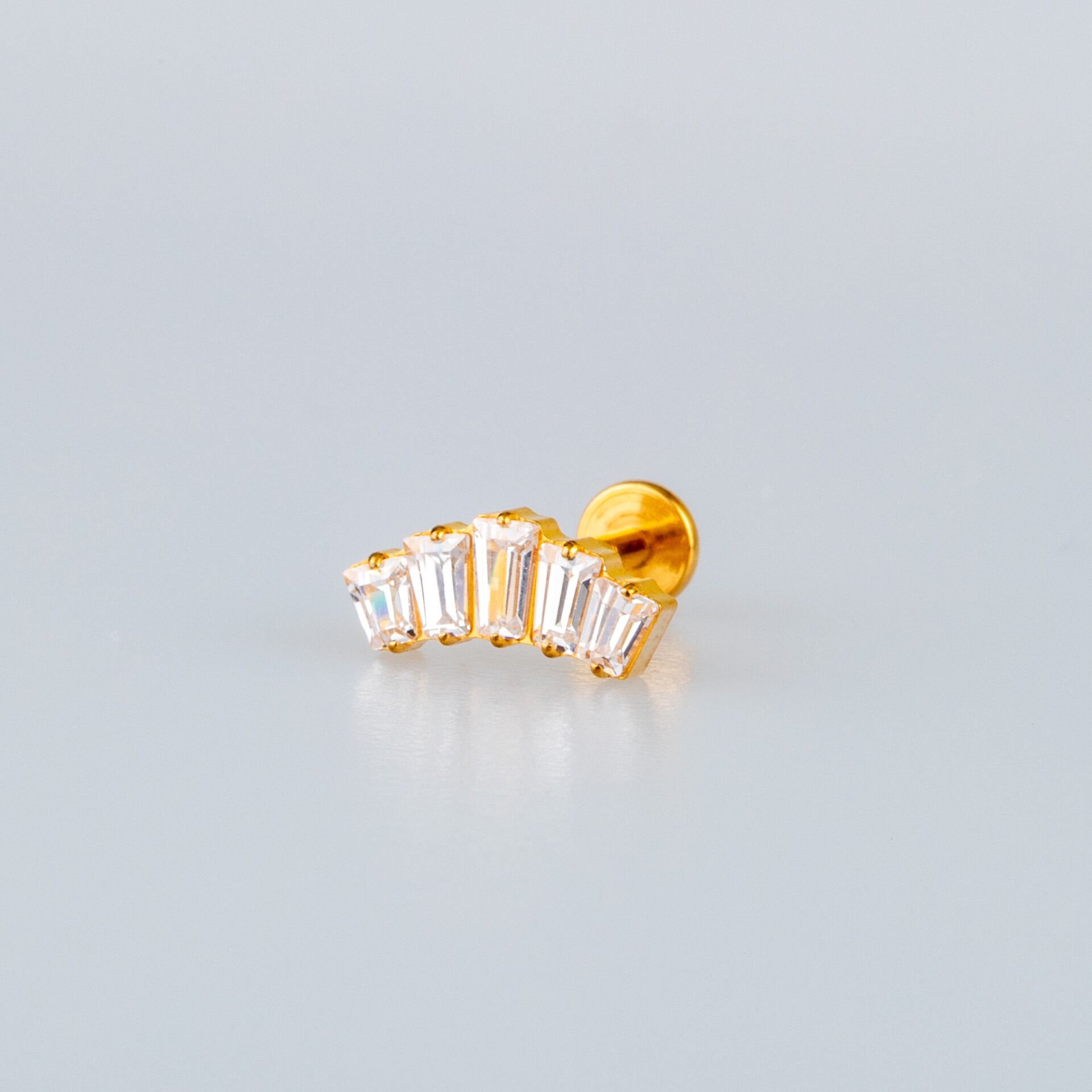 Piercing Titanyum Tragus Lotus Sutun Taş