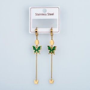 Çelik Küpe Kelebek - 1  Çift