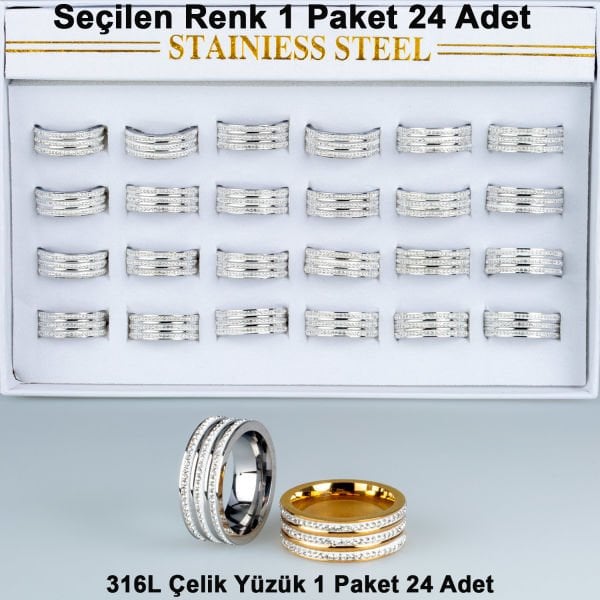 Steel Ring Package 24 Pieces