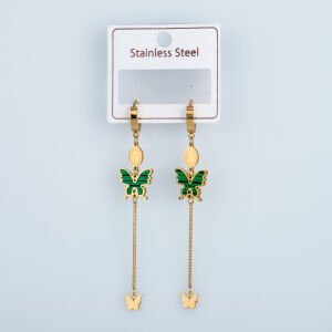 Çelik Küpe Kelebek - 1  Çift Renk 1