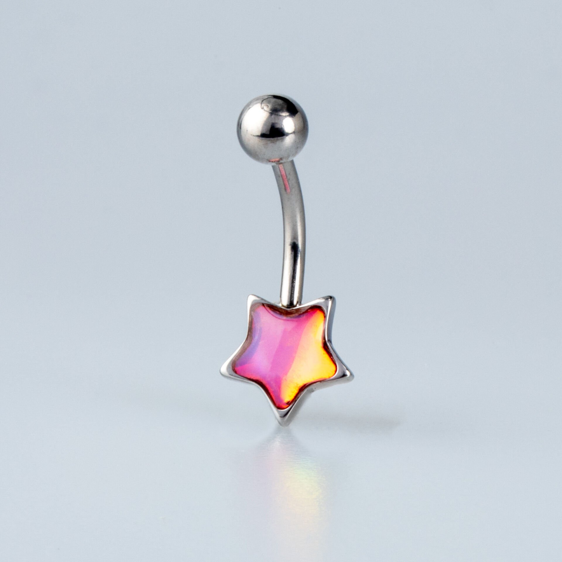 Piercing Çelik Göbek Yıldız 6 Renk Seceneği Renk 1