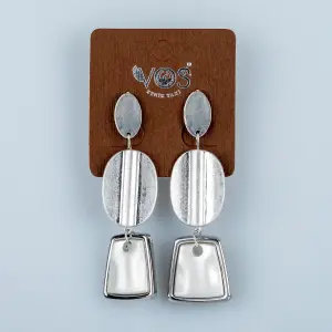 Toptan Düz Plaka Doğal Taşlı Butik Küpe