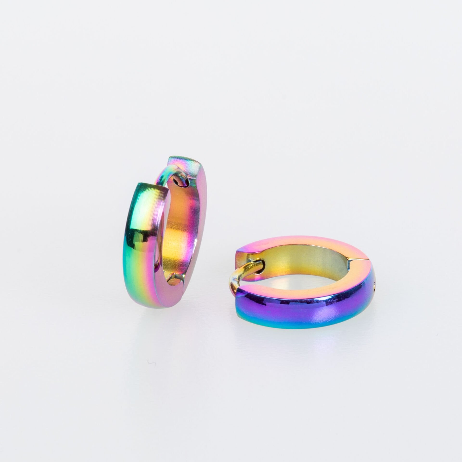 حلق ستيل 3×8 ملم 4 الوان - قوس قزح مزدوج