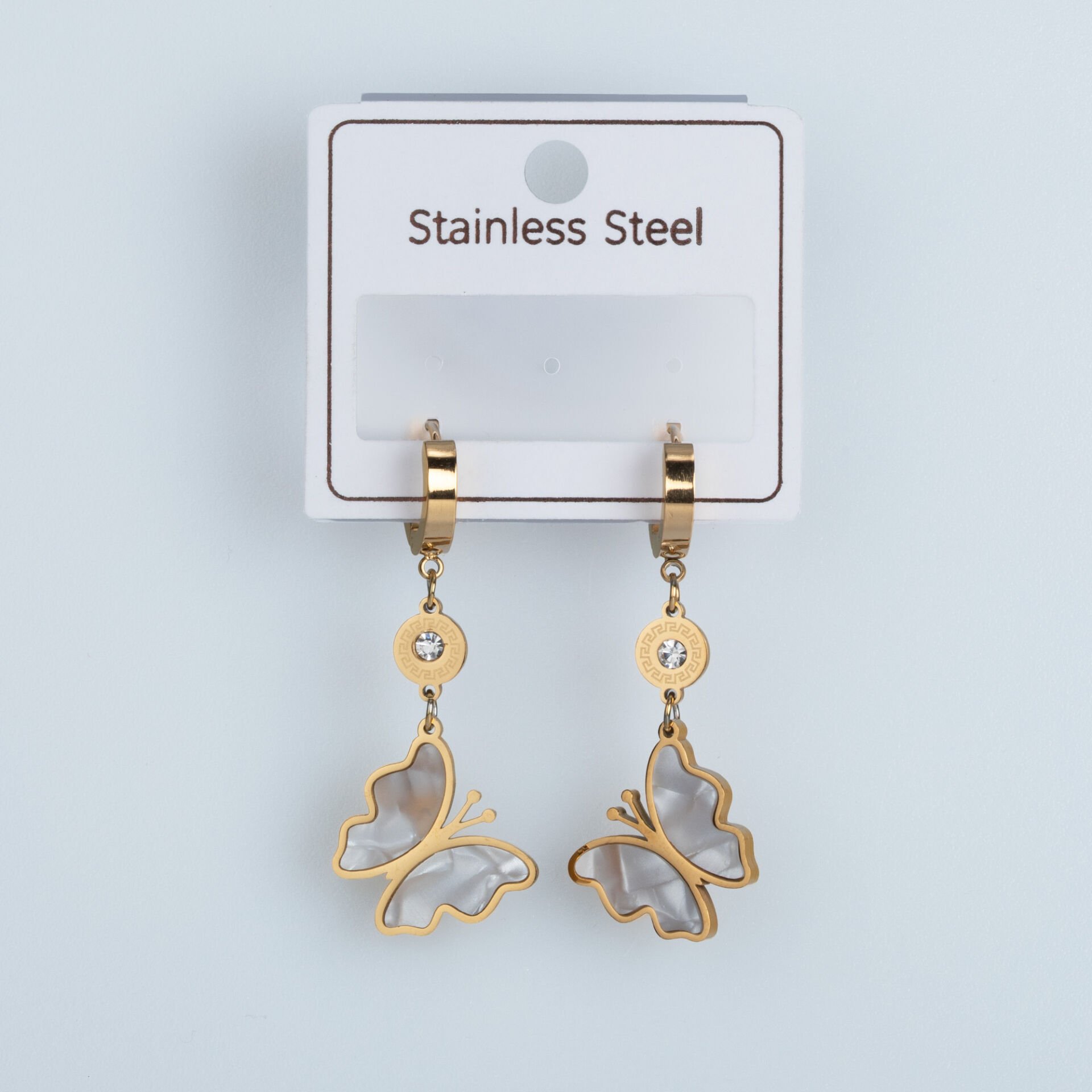 Çelik Küpe Kelebek - 1  Çift