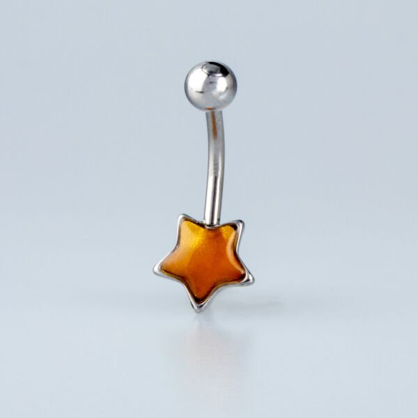 Piercing Çelik Göbek Yıldız 6 Renk Seceneği Renk 3