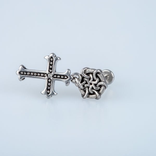 Piercing Çelik Tragus Sallantılı Haç