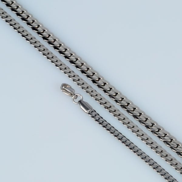 Steel Chain Necklace Anthracite Color