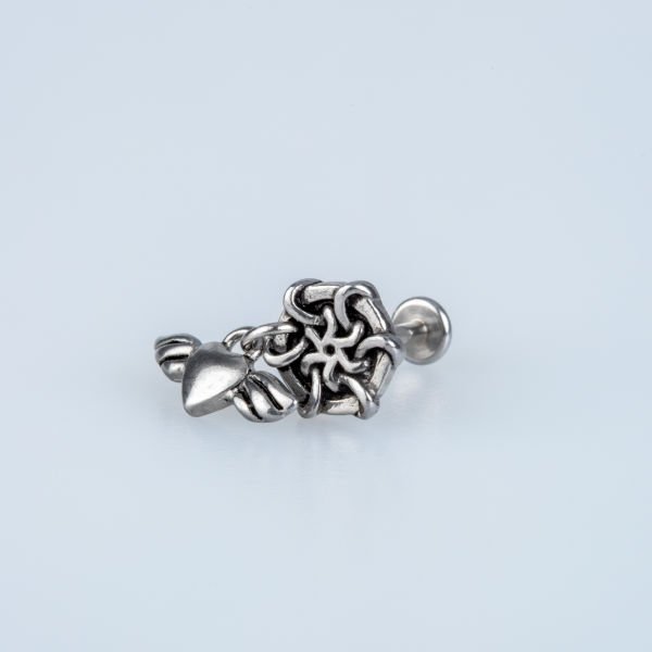 Piercing Çelik Tragus Sallantılı Kalp