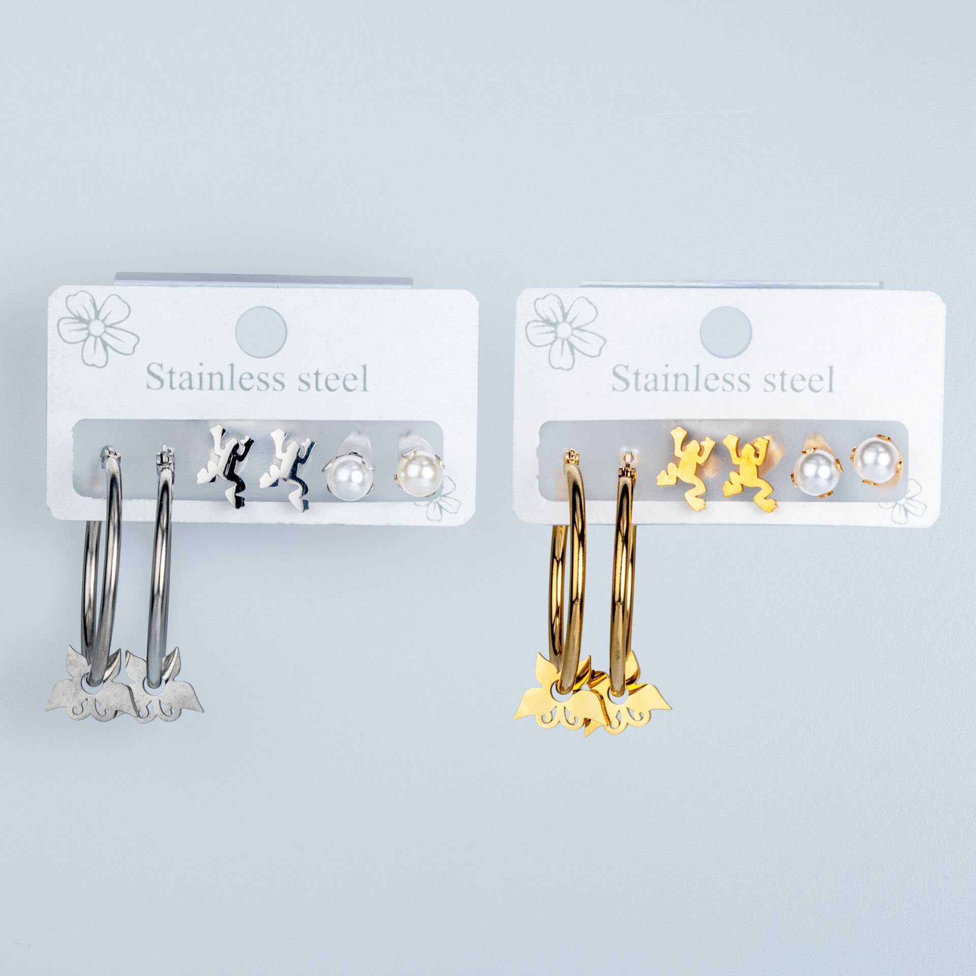 Çelik Küpe - 3  Çift