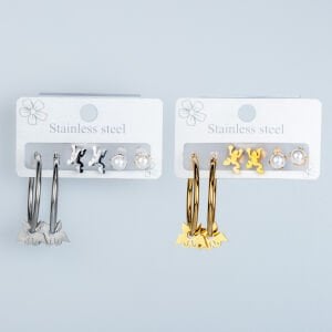 Çelik Küpe - 3  Çift