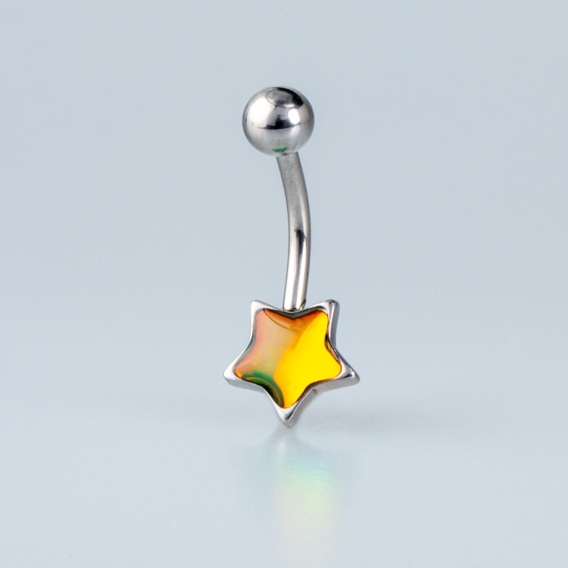 Piercing Çelik Göbek Yıldız 6 Renk Seceneği Renk 6
