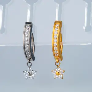 Piercing G23 Titanyum Göbek Fashion Çiçek Sarı