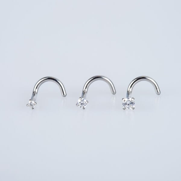 حلقة الأنف 1 ملم 2.5 ملم حجر