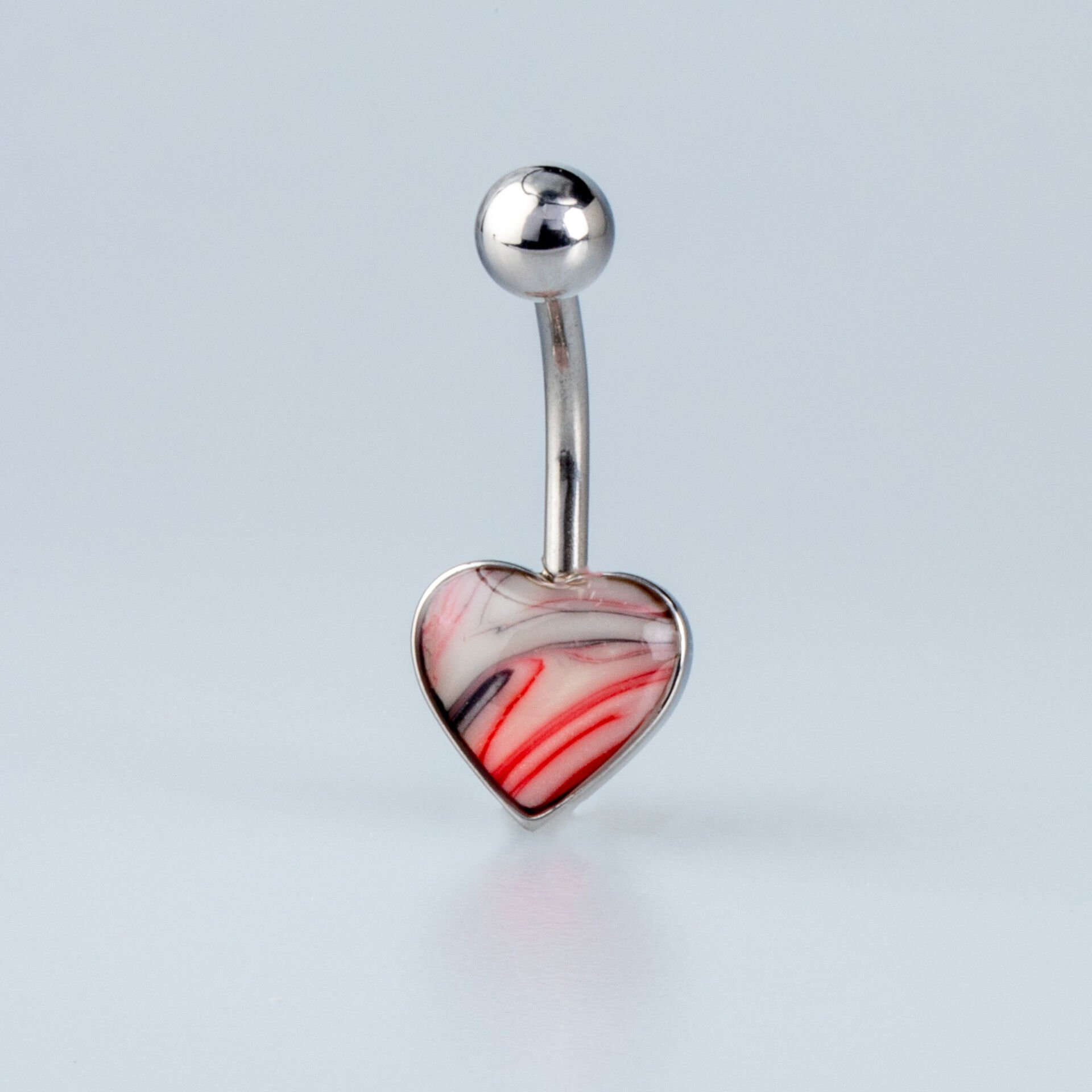Piercing Çelik Göbek Kalp 8 Renk Seceneği Renk 3