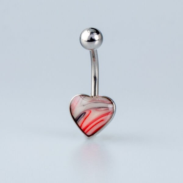 Piercing Çelik Göbek Kalp 8 Renk Seceneği Renk 3