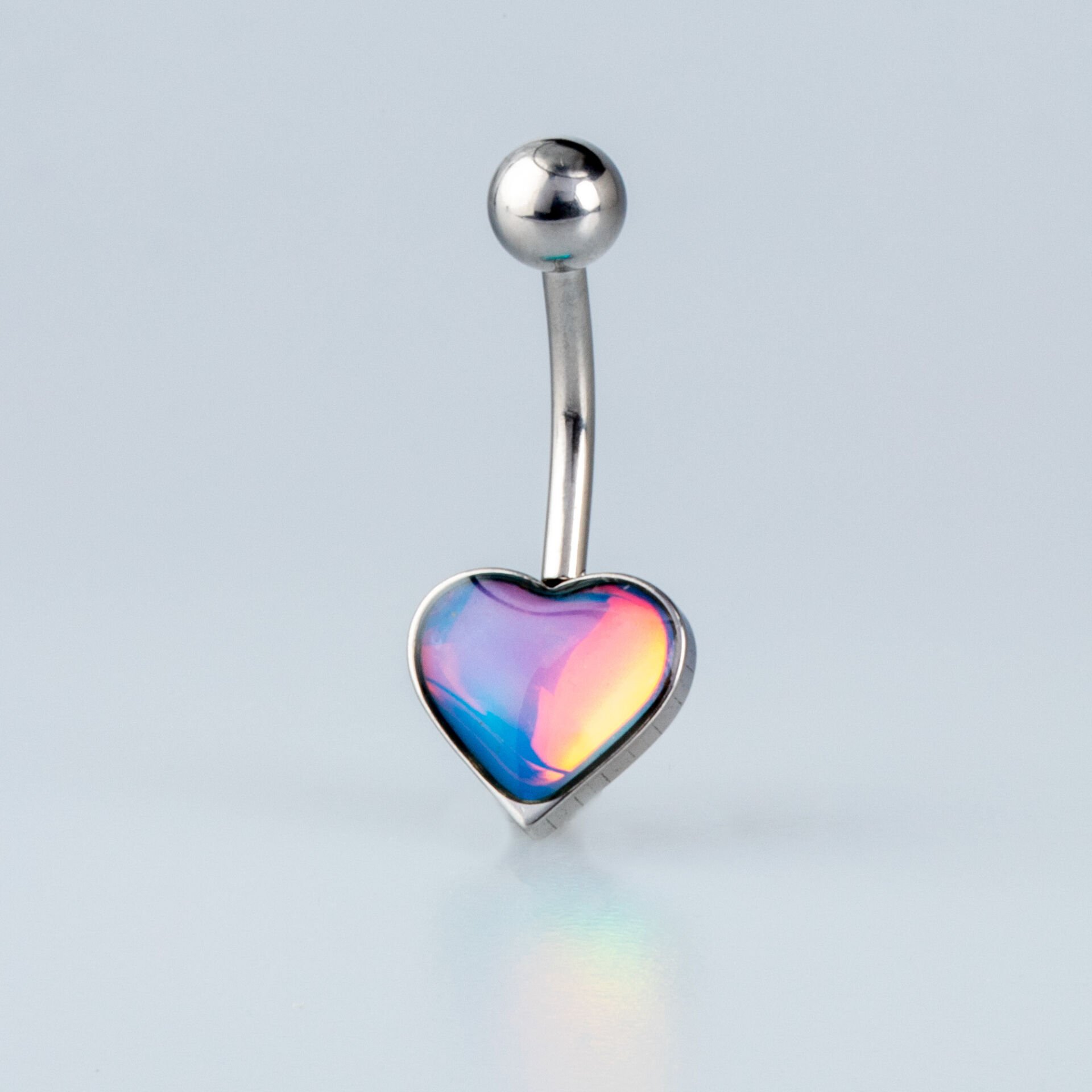 Piercing Çelik Göbek Kalp 8 Renk Seceneği Renk 5