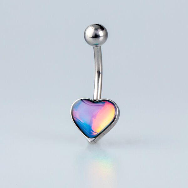 Piercing Çelik Göbek Kalp 8 Renk Seceneği Renk 5