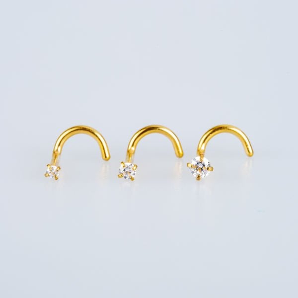 حلقة الأنف 1 ملم 2.5 ملم حجر