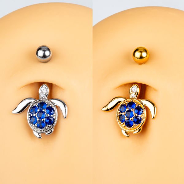 Piercing Göbek Kaplumbağa