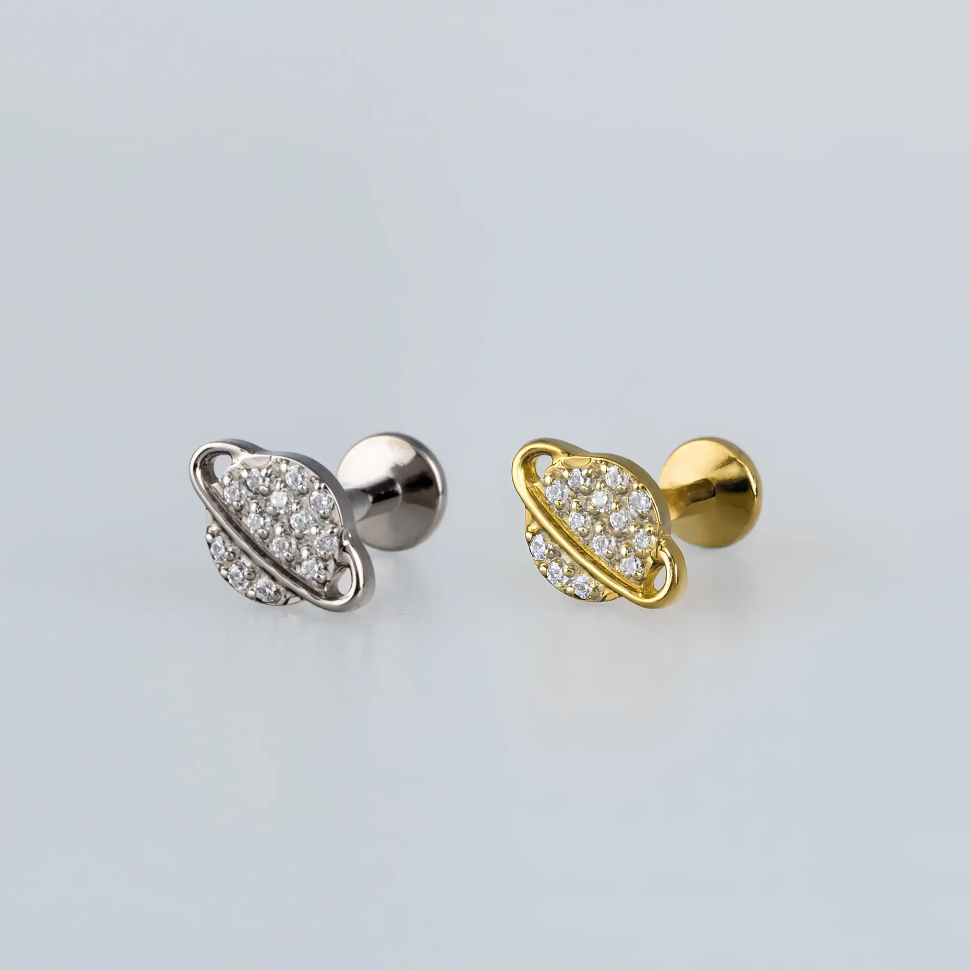 Piercing Titanyum Tragus Saturn Sarı